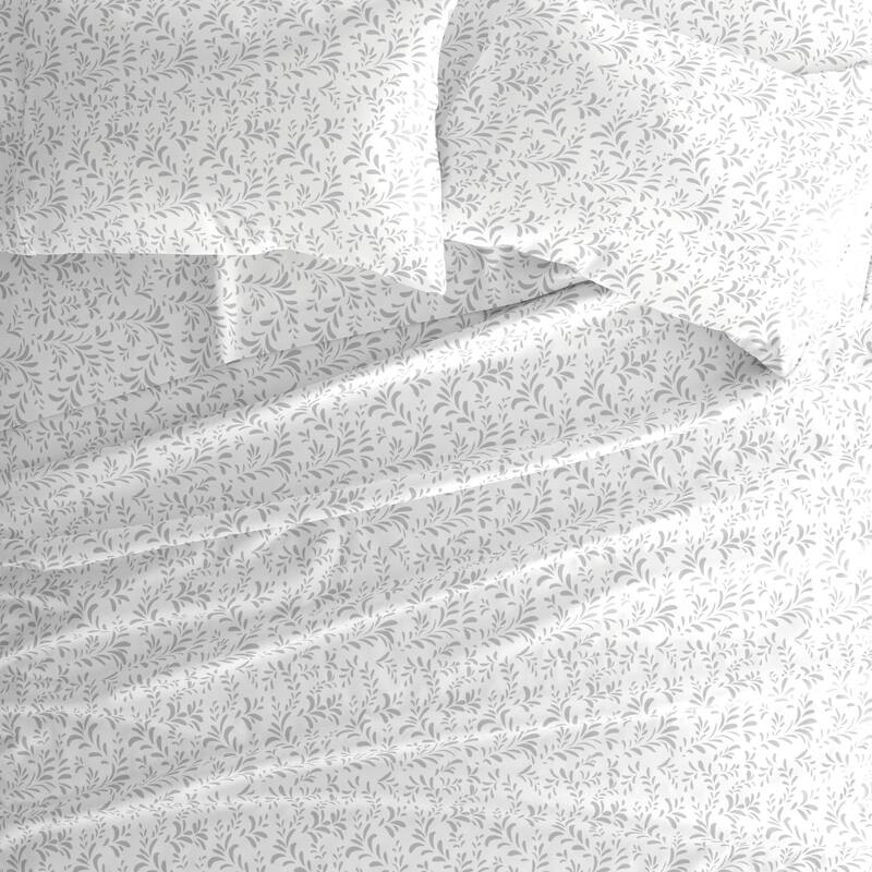 Becky Cameron Burst of Vines 4-Piece Deep Pocket Bed Sheet Set