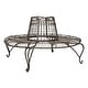 preview thumbnail 23 of 23, SAFAVIEH Outdoor Ally Victorian Iron Round Tree Bench - 60.3" x 60.3" x 33.8"