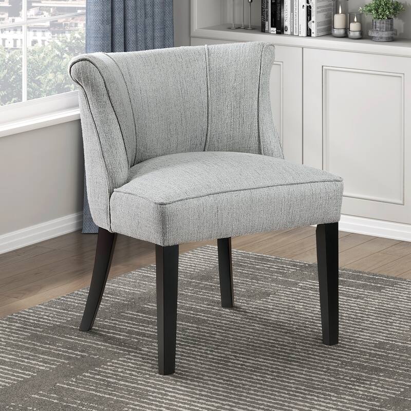 Camden 25" Textured Accent Chair - Espresso Finish Solid Wood Legs