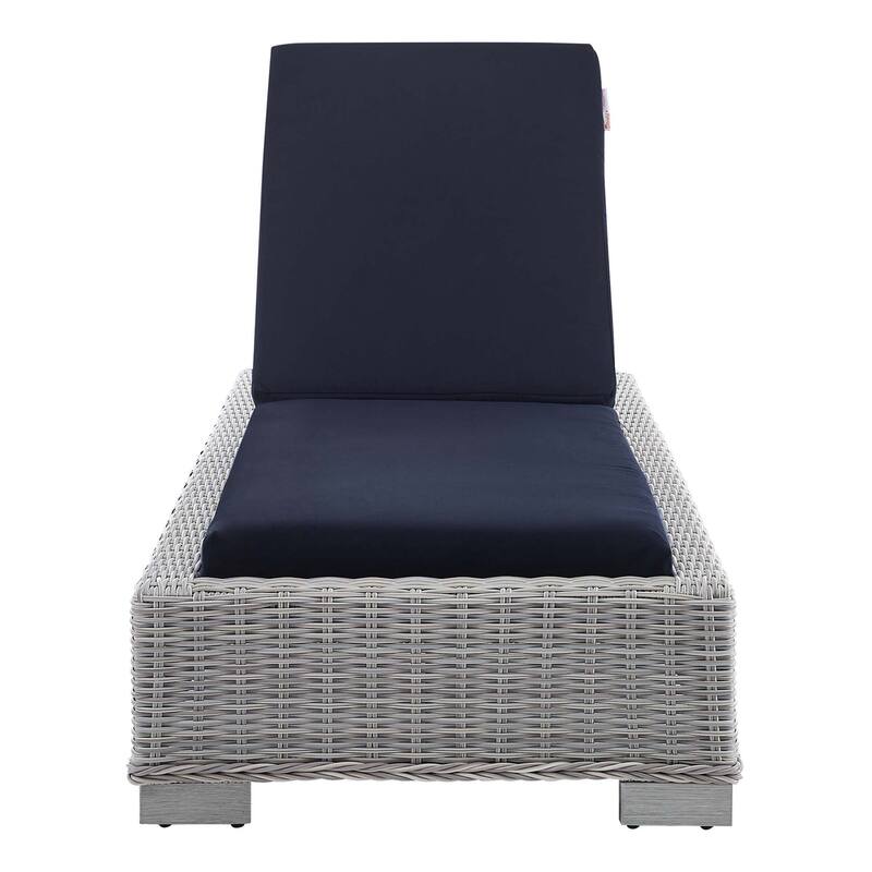Conway Sunbrella Outdoor Patio Wicker Rattan Chaise Lounge
