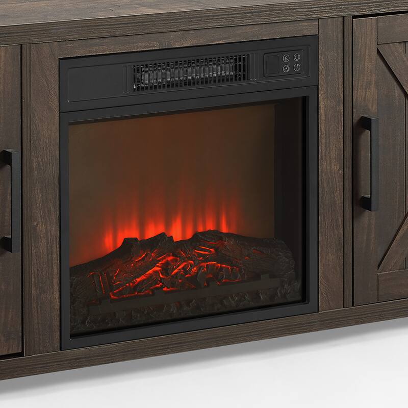 Crosley Gordon 58" Low Profile Tv Stand W/Fireplace