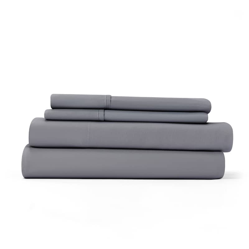 Home Collection Ultra-soft 4-piece Deep Pocket Bed Sheet Set - Twin - Grey