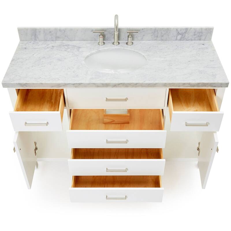 Ariel H055SCWOVO Bristol 55" Free Standing Single Oval Basin Vanity