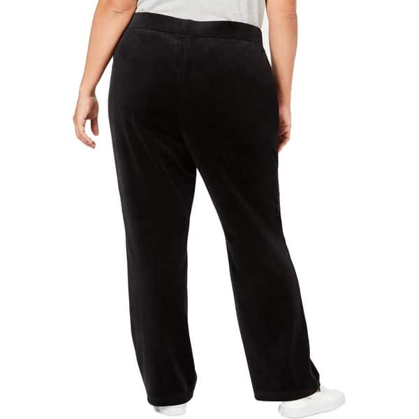 Karen Scott Sports Womens Velour Running Sweatpants