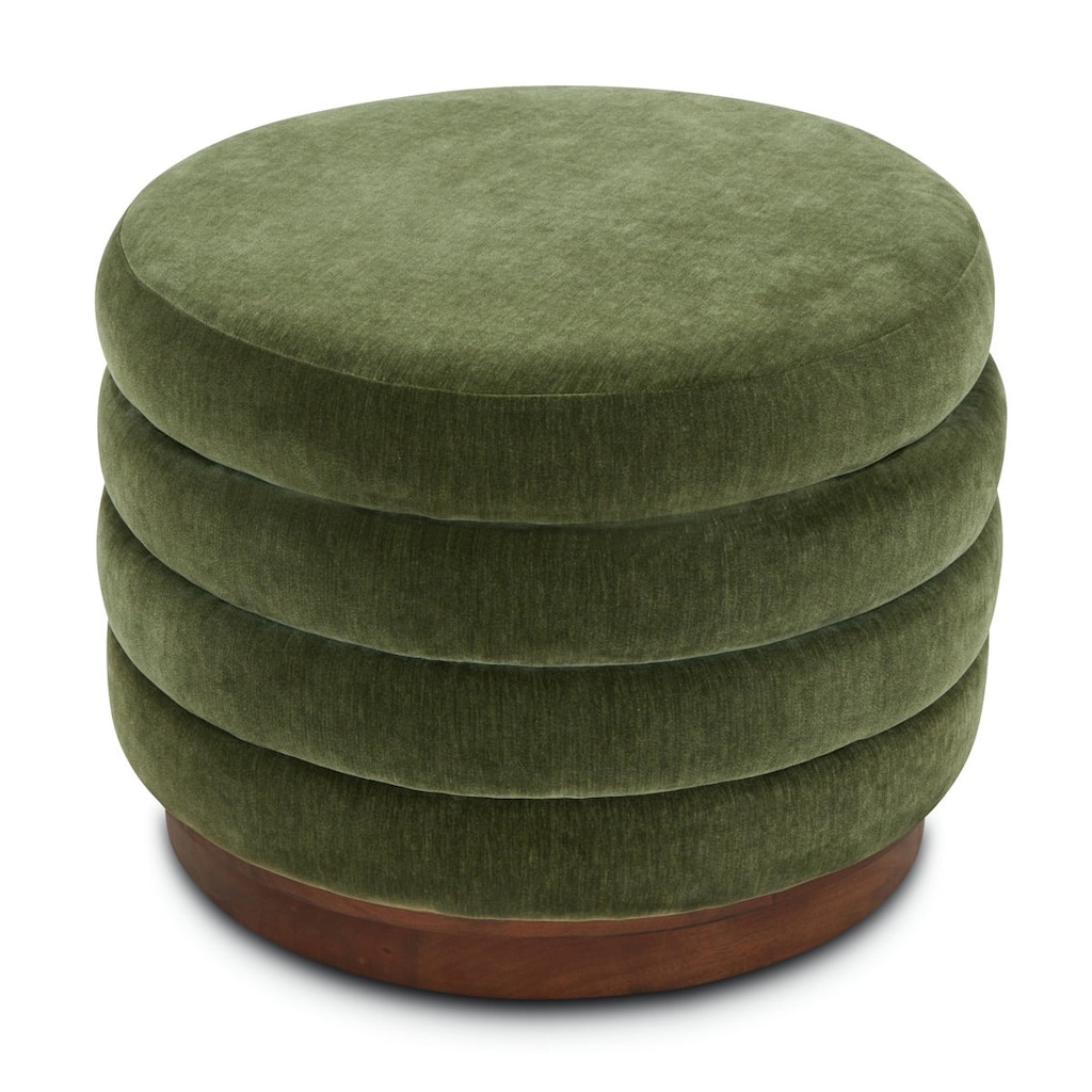 Poly & Bark Paros Velvet Storage Ottoman