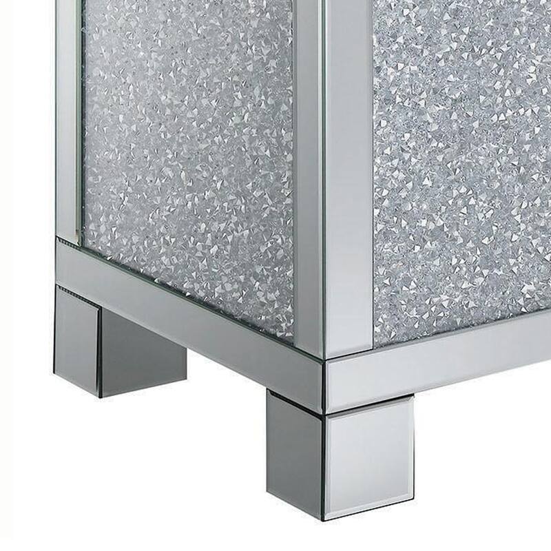 20 in. Silver Square Wood End Table, Sturdy Build End Side Table for Living Rooms