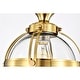 preview thumbnail 6 of 22, Concordia Semi Flush Mount Ceiling Light Brass Gold and Clear Glass Finish 1-Light - N/A