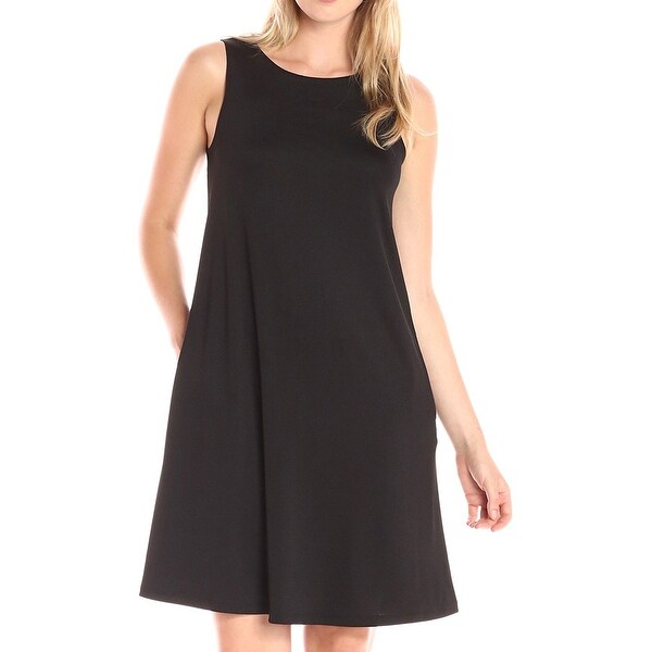 Shop Kasper Black Women's Medium M Sleeveless Pocketed A-Line Dress ...