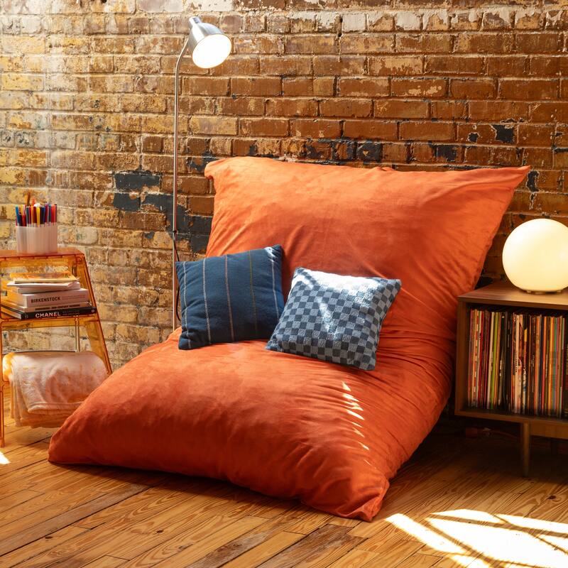 Jaxx 5.5' Microsuede Bean Bag Floor Pillow and Lounger
