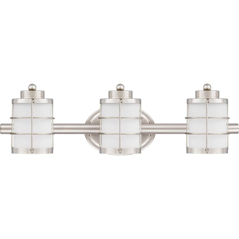 Hazlett Three Light Bath - Brushed Nickel