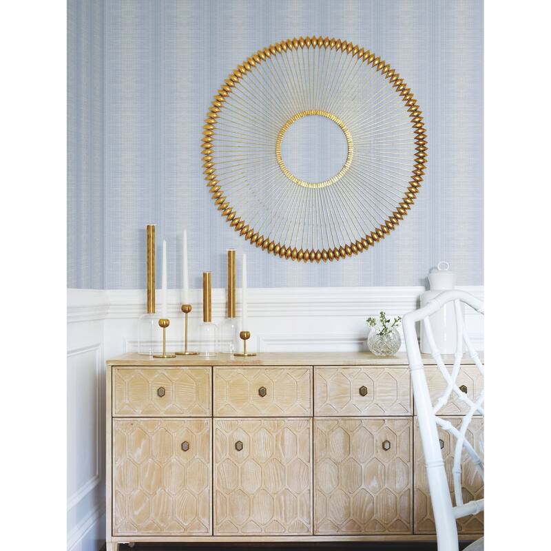 Inspired by Color Silk Weave Stripe Blue Wallpaper