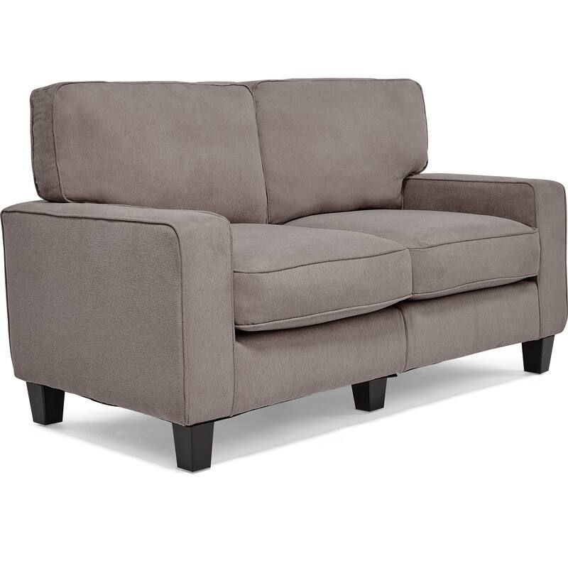 Serta Palisades Upholstered 61" Sofas for Living Room Modern Design Couch, Straight Arms, Tool-Free Assembly