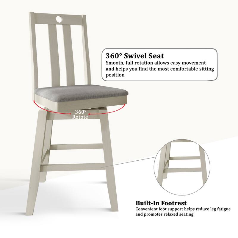 CraftPorch Mid Century Swivel Counter Dining Set