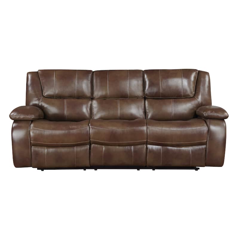 Baron Leather Match Double Reclining Sofa