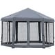 preview thumbnail 17 of 16, Outsunny 13' x 11' Hexagonal Pop Up Gazebo, Heavy Duty Outdoor Canopy Tent