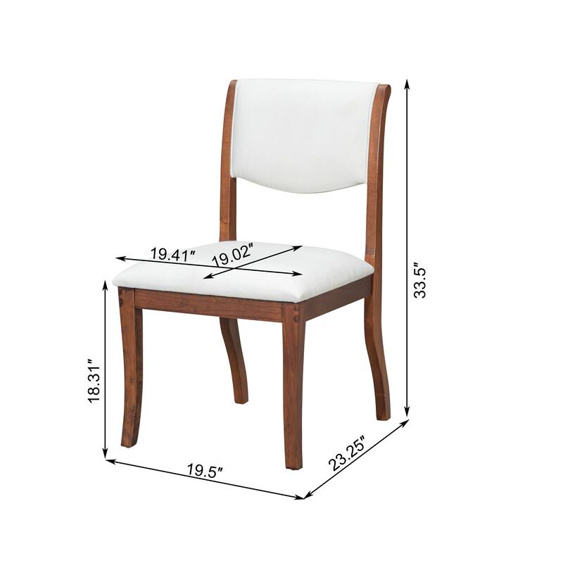 39.4"Round Walnut Dining Table Set With 2 Matching Chairs - Traditional Solid Wood Kitchen Ensemble