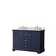 Option Dark Blue, Chrome Trim, White Carrara Marble Top