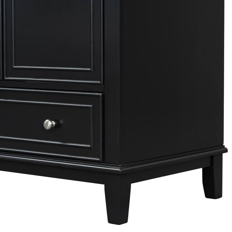 Roomfitters 30" Bathroom Vanity Base Only without Sink Multi-Functional Cabinet with Doors and Drawer MDF Frame