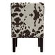 preview thumbnail 8 of 9, Peterson Cowhide Fabric Slipper Accent Chair by iNSPIRE Q Bold