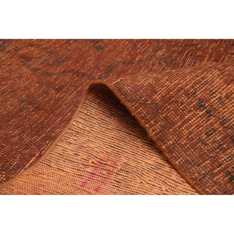 ECARPETGALLERY Hand-knotted Color Transition Burnt Orange Wool Rug - 4'9 x 8'6