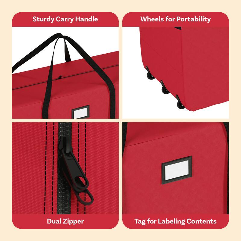 Elf Stor Premium Rolling Christmas Tree Storage Duffel Bag 9' Tree