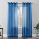 preview thumbnail 100 of 103, No. 918 Emily Voile Sheer Grommet Curtain Panel, Single Panel 59x63 - Classic Blue
