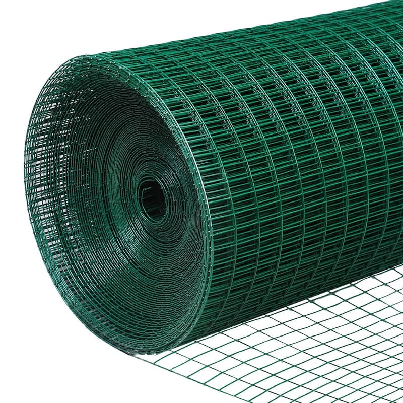 PawHut 98' L x 35.5" H Hardware Cloth, 1/2 x 1 Inch Wire Mesh Fence Netting Roll for Aviary, Chicken Coop