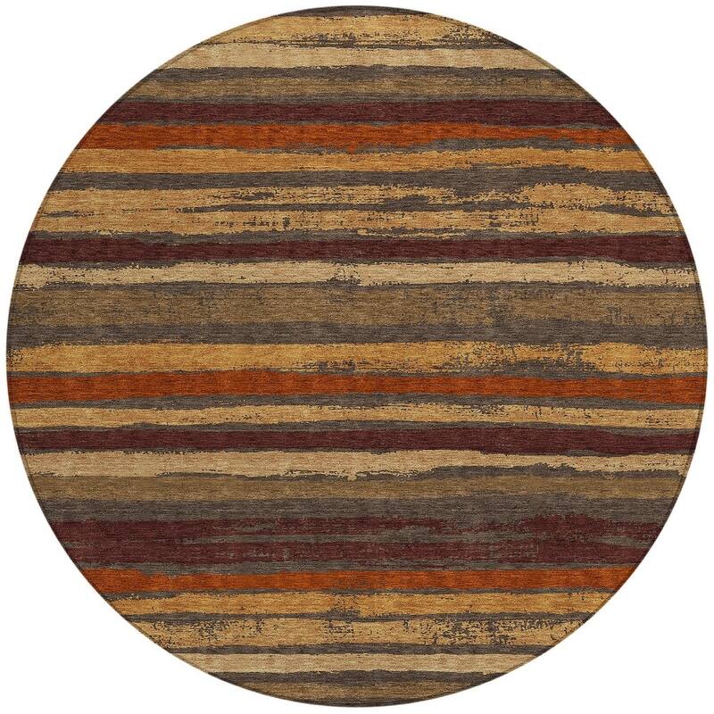 HomeRoots Striped Transitional Rectangle Outdoor Rug