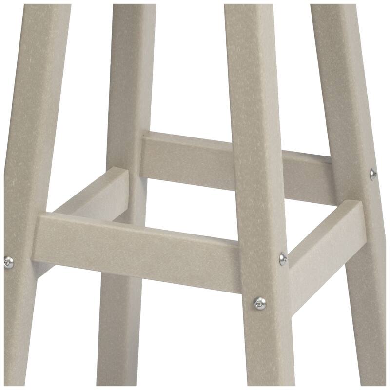 Laguna Hdpe All Weather Outdoor Patio 29" Round Bar Stool (Set Of 3)