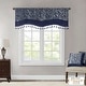 preview thumbnail 8 of 35, Madison Park Aubrey Jacquard Window Rod Pocket Valance with Beads - 50 x 18"