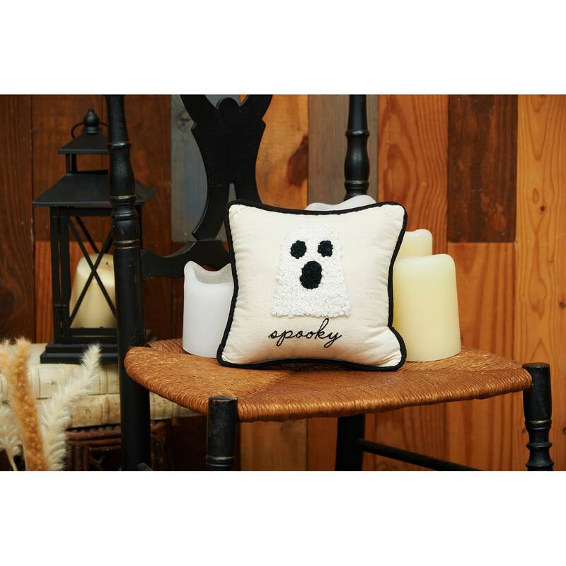 Spooky French Knot Throw Pillow