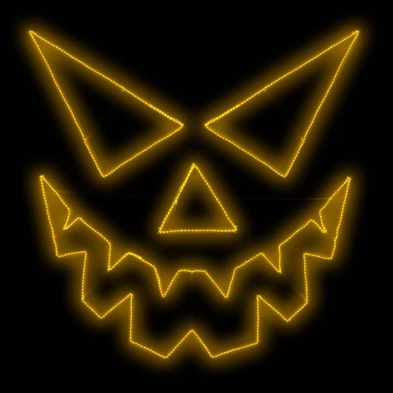 Dynamic RGBWW LED Evil Pumkin Face Pumpkin