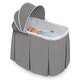 preview thumbnail 3 of 4, Badger Basket Cuddles Oval Rocking Doll Bassinet - Gray/White