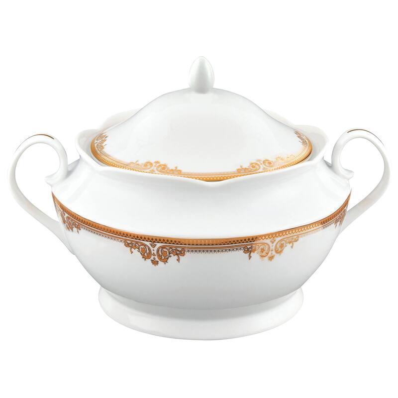 Lorren Home Trends Porcelain Souptureen w/Lid Catherine