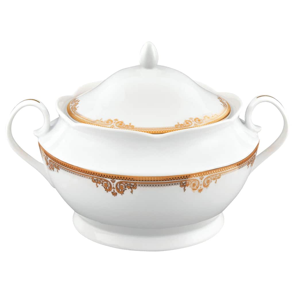 Lorren Home Trends Porcelain Souptureen w/Lid Catherine