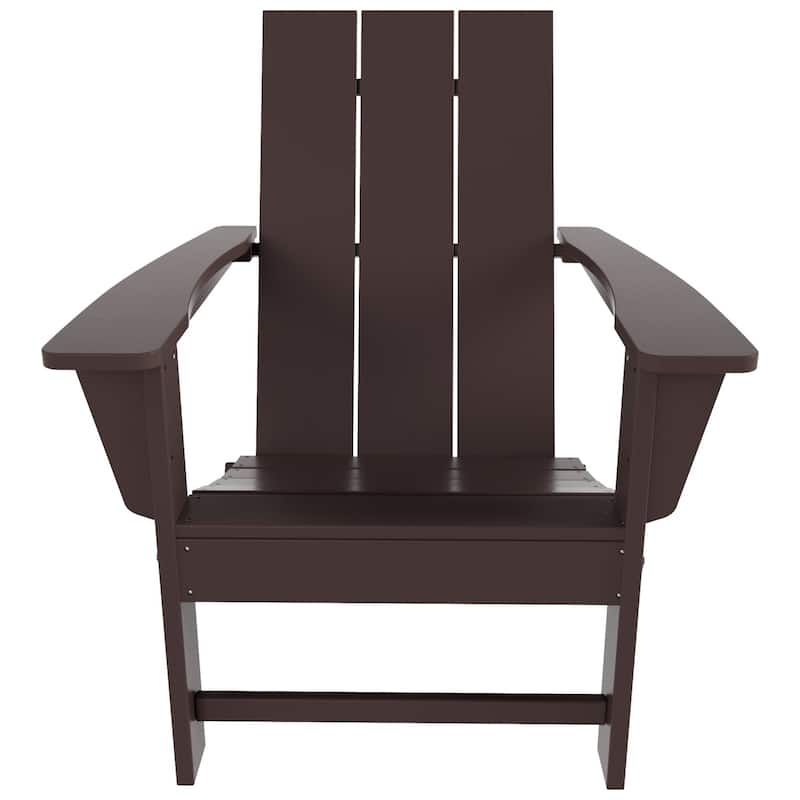 Shoreside Modern Poly Folding Eco-Friendly All Weather Adirondack Chair (Set of 8)