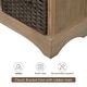 preview thumbnail 19 of 48, 28” Farmhouse Solid Wood Storage Cabinet with Two Drawers and Four Rattan Baskets