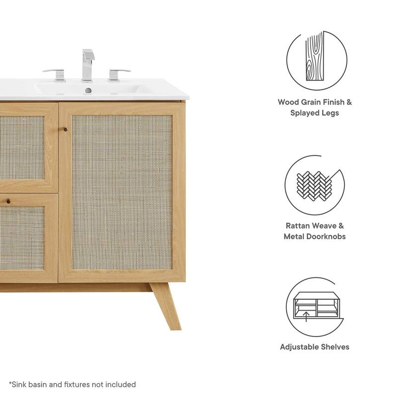 Soma 48" Single or Double Sink Compatible Bathroom Vanity Cabinet (Sink Basin Not Included)
