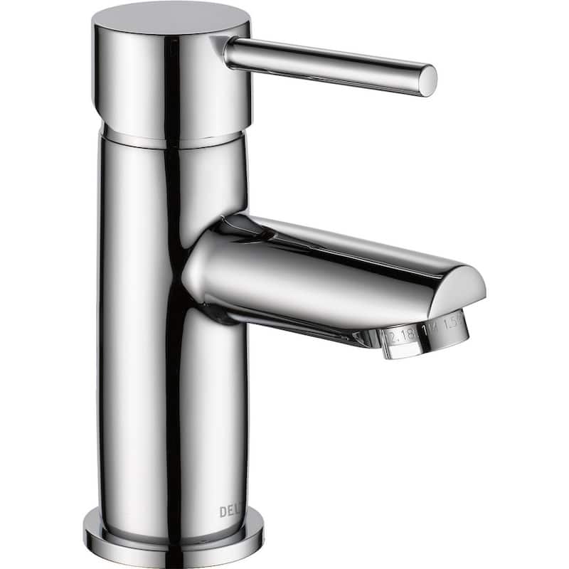 Delta Modern 1 GPM Single Hole Bathroom Faucet with Pop-Up Drain - Chrome