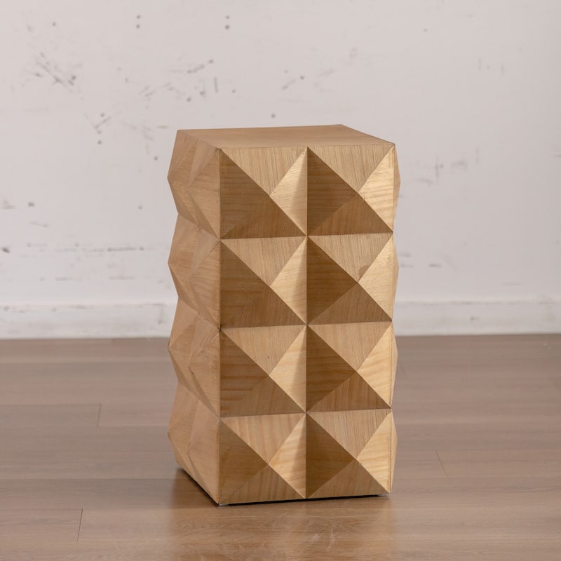 23.62"Height Three-dimensional Embossed Pattern Design Retro Side Table Retro Furniture