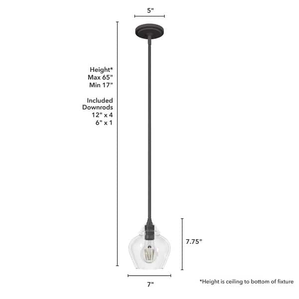 dimension image slide 0 of 4, Hunter Dunshire Ginger Jar Pendant - Kitchen Island, Dining Room, Entry - Transitional, Modern Farmhouse