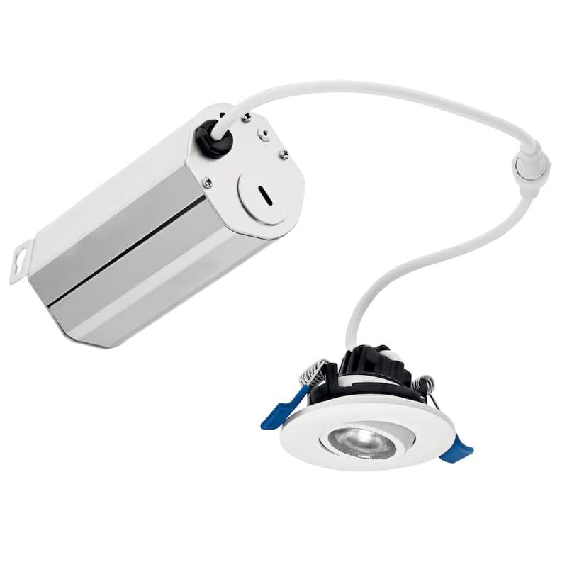 Kichler Direct-to-Ceiling 2 inch Round Mini Gimbal 30K LED Downlight in White