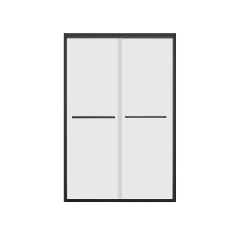 Topcraft 44“-48 ”W x 72 "H Aluminum Framed Sliding Shower Door - 48*72 - 48*72 - Matt Black