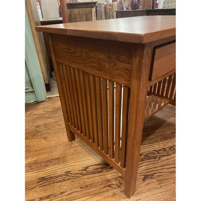 Mission / Arts And Crafts Solid Oak Writing Desk - 36 Inch