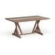 preview thumbnail 15 of 16, Benchwright Rustic Pine Trestle Accent Dining Table by iNSPIRE Q Artisan Concrete Inlaid