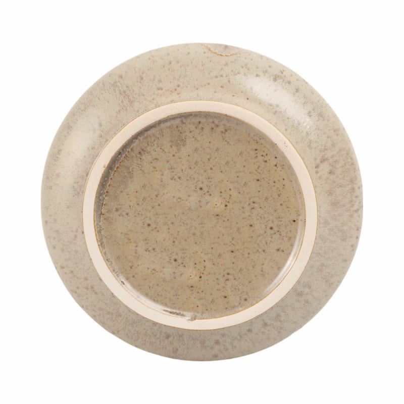 Warm Rustic Ceramic Table Vase for Home Decor, Decorative Flower Vase with Glazed Finish