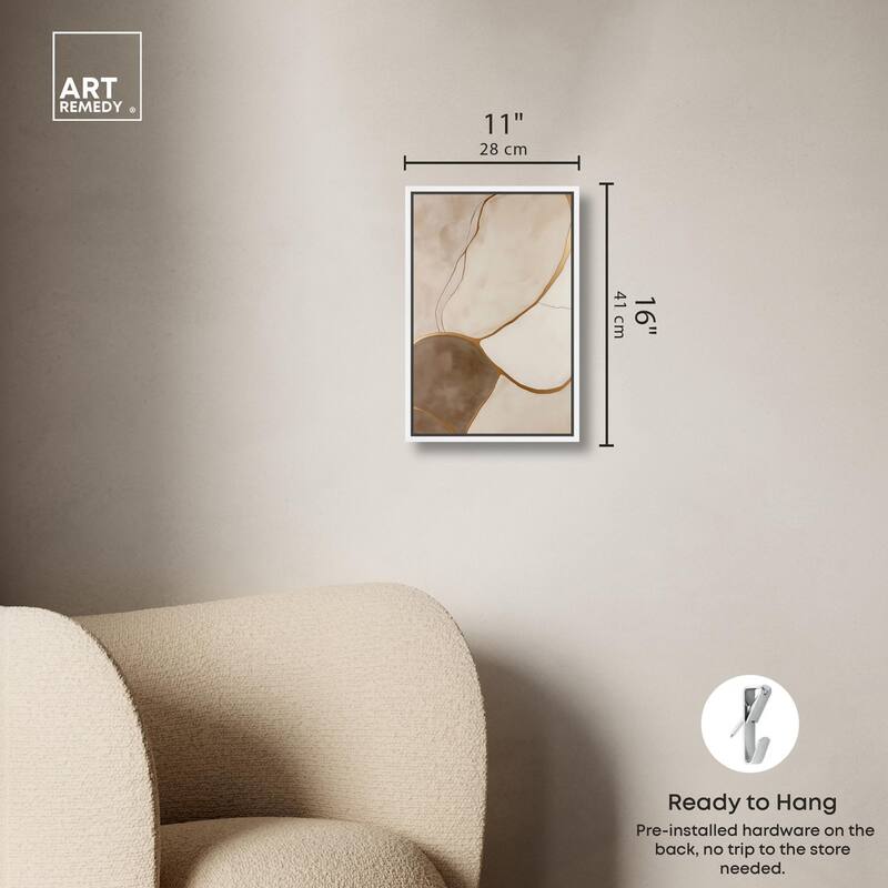 Taupe Terrain I Canvas by Art Remedy