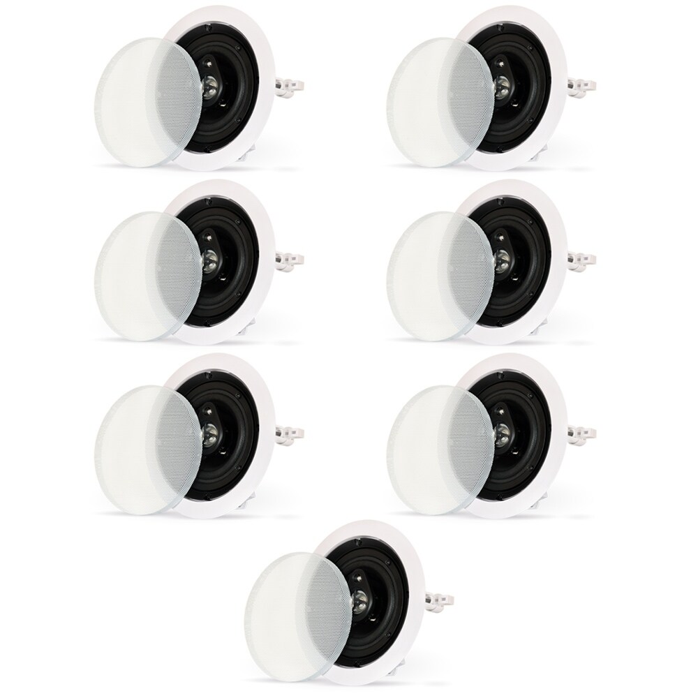 Shop Theater Solutions Cs43c Flush Mount In Ceiling Speakers 3 Way