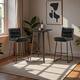 Option Brown Table & Black Chairs