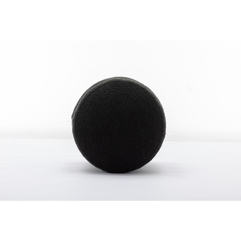 Soft Boucle Round Ottoman Footrest Stool